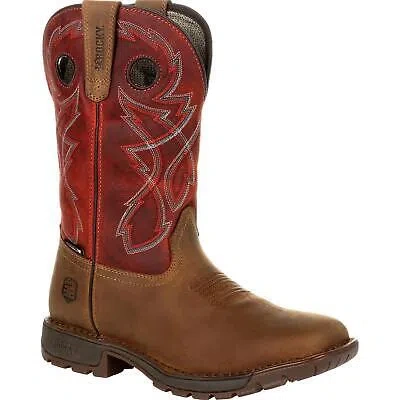 Pre-owned Rocky Legacy 32 Waterproof Western Boot In Tan Red