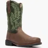 Rocky Men's Bronco Composite Toe Western Boot - Medium In Brown And Green In Green