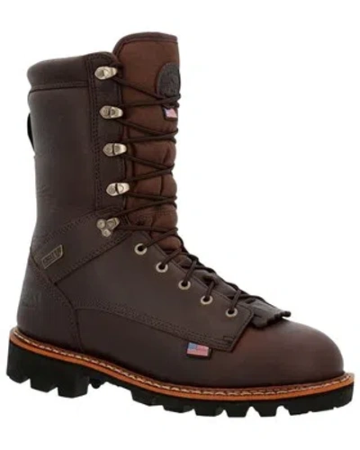 Pre-owned Rocky Men's Elk Stalker Waterproof Lace-up Work Boot - Round Toe - Rks0564 In Brown