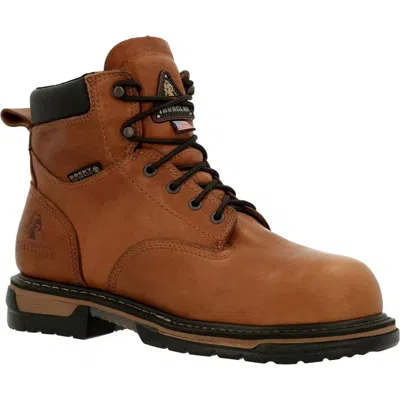 Rocky Men's Ironclad Steel Toe Waterproof Work Boot In Brown