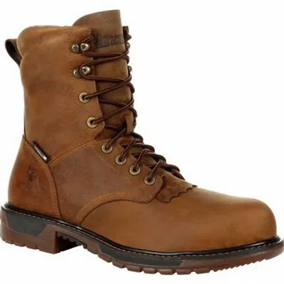 Rocky Men's Original Ride Flx Composite Waterproof Lace Up Western Boot - Wide Width In Brown