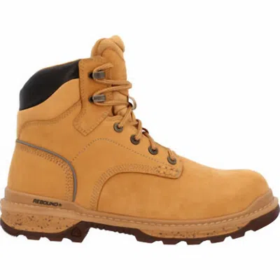 Rocky Men's Rams Horn Waterproof Composite Toe Work Boot - Wide Width In Wheat In Brown