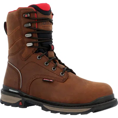 Rocky Men's Rams Horn Waterproof Composite Toe Work Boots In Brown In Multi