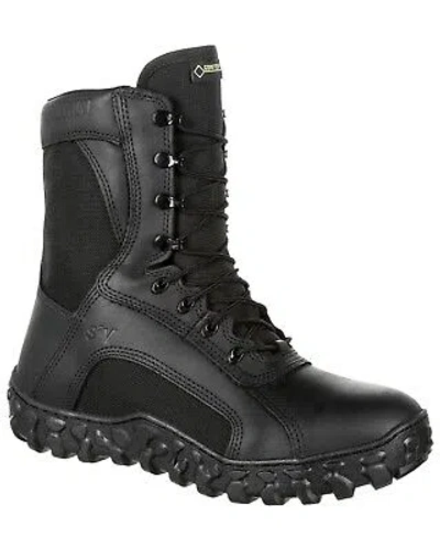 Pre-owned Rocky Men's S2v Insulated Waterproof Military Boot - Round Toe - Rkc079 In Black