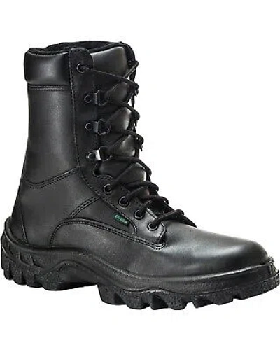 Pre-owned Rocky Men's Tmc Duty Boot Approved - Round Toe - Fq0005010 In Black