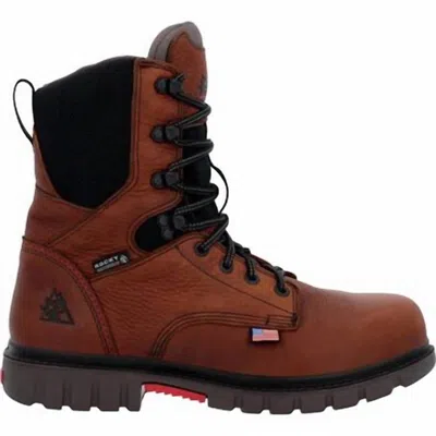 Rocky Men's Worksmart 8" Waterproof Composite Toe Work Boot - Wide Width In Brown