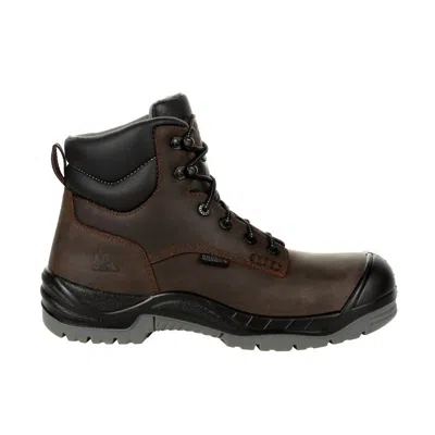 Rocky Men's Worksmart Composite Toe Waterproof Work Boot In Brown In Black