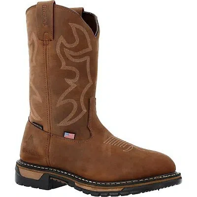 Pre-owned Rocky Original Ride Usa Western Boot In Brown