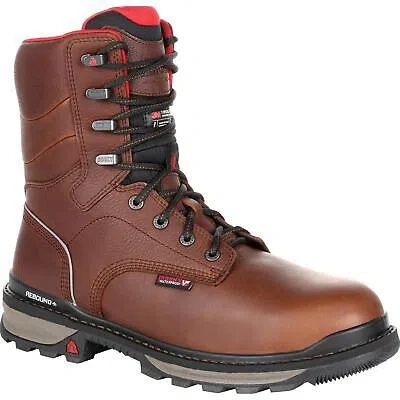 Pre-owned Rocky Rams Horn Composite Toe Waterproof 800g Insulated Work Boot In Brown