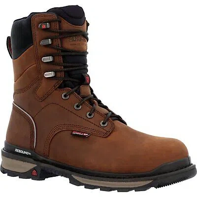 Pre-owned Rocky Rams Horn Waterproof Composite Toe Work Boot In Brown
