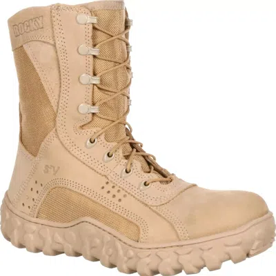 Pre-owned Rocky S2v Combat Boots (tan) 101 In Brown