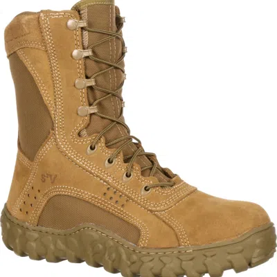 Pre-owned Rocky S2v Steel Toe Tactical Military Boot, Coyote Brown, Rkc053
