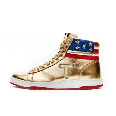 Pre-owned Rocky Sneakers Golden Patriot Stylish High Top Sneakers For Political Enthusiasts