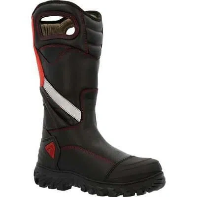 Pre-owned Rocky Women's Code Red Structure Nfpa Rated Composite Toe Fire Boot In Black