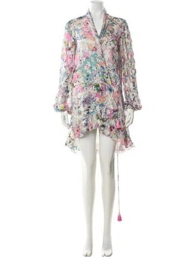 Pre-owned Rococco Sands Floral Print Knee-length Dress