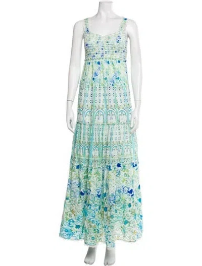 Pre-owned Rococco Sands Floral Print Long Dress W/ Tags In Multi