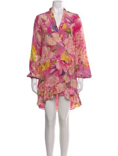 Pre-owned Rococco Sands Floral Print Mini Dress In Pink