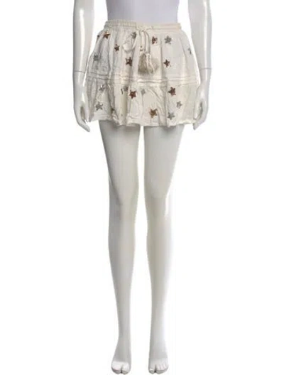 Pre-owned Rococco Sands Graphic Print Mini Skirt In White