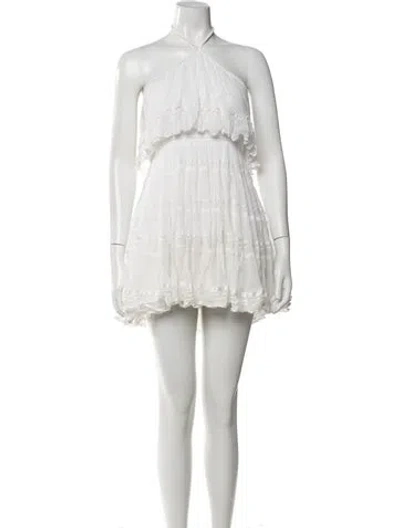 Pre-owned Rococco Sands Halterneck Mini Dress In White