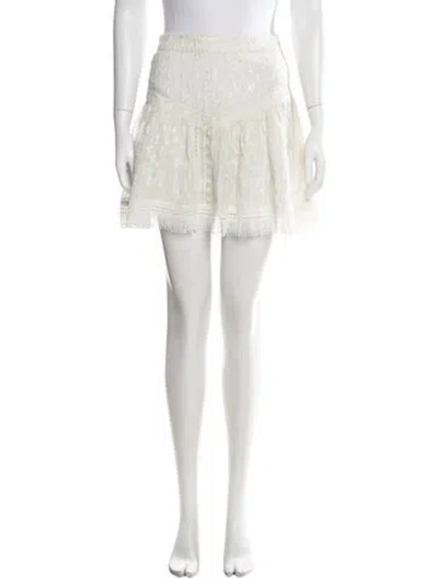 Pre-owned Rococco Sands Patterned Mini Skirt In Neutral