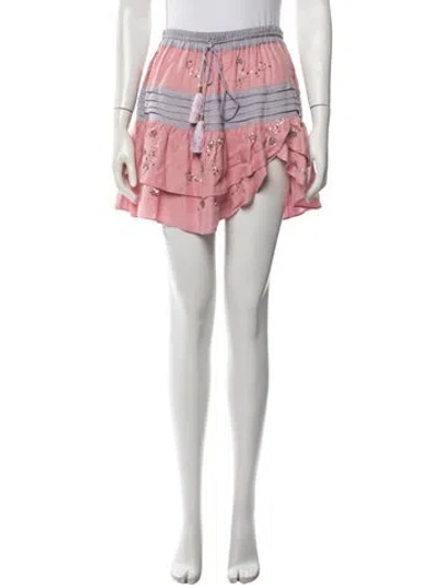 Pre-owned Rococco Sands Patterned Mini Skirt W/ Tags In Multi