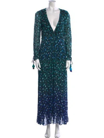 Pre-owned Rococco Sands Printed Long Dress In Multi