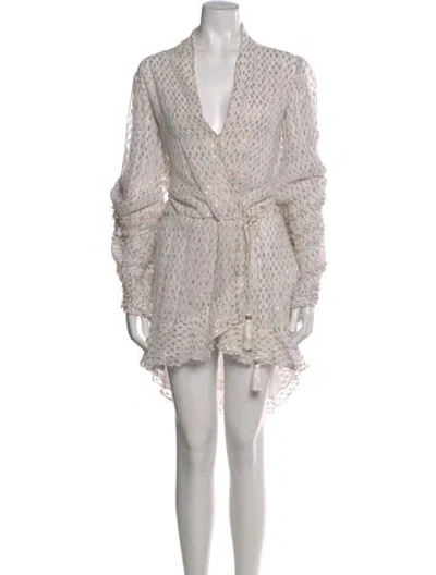 Pre-owned Rococco Sands Printed Mini Dress In Gray