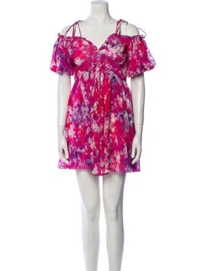 Pre-owned Rococco Sands Printed Mini Dress In Pink