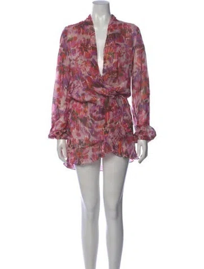 Pre-owned Rococco Sands Printed Mini Dress In Pink