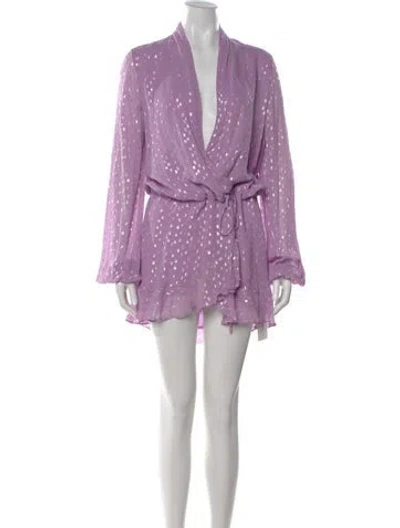 Pre-owned Rococco Sands Printed Mini Dress In Purple