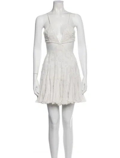 Pre-owned Rococco Sands Silk Mini Dress In Blue