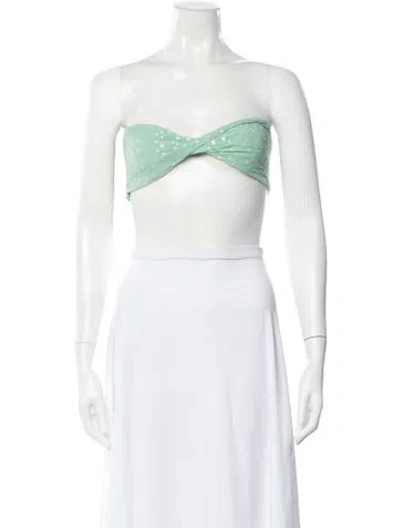 Pre-owned Rococco Sands Strapless Crop Top In White
