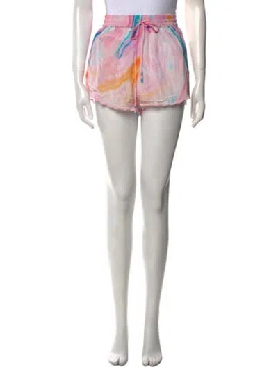 Pre-owned Rococco Sands Tie-dye Print Mini Shorts In Blue