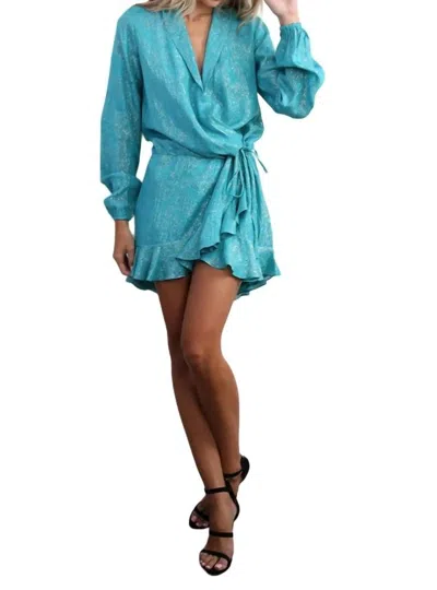 Rococo Sand Cari Dress In Teal In Blue