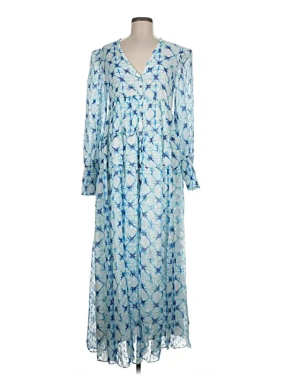 Pre-owned Rococo Sand Casual Dress In Blue/silver