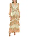 Rococo Sand Clip Dot Maxi Dress In Green