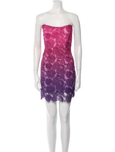 Pre-owned Rococo Sand Colorblock Pattern Mini Dress In Pink