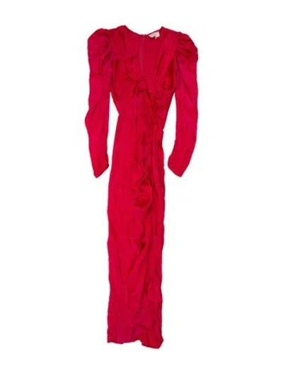 Pre-owned Rococo Sand Cowl Neck Long Dress In Red