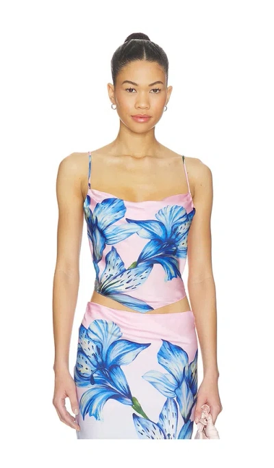 Rococo Sand Cowl Neck Top In Multi