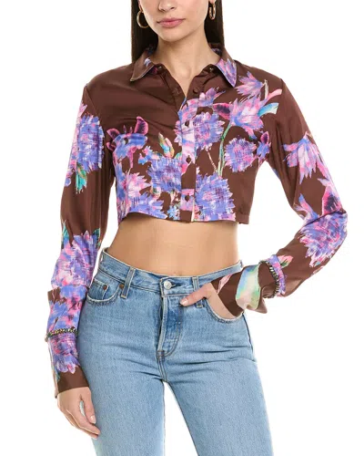 Rococo Sand Crop Shirt In Multi