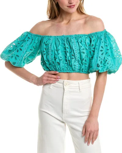 Rococo Sand Crop Top In Blue