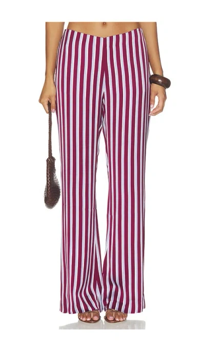 Rococo Sand Flared Pant In Burgundy
