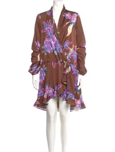 Pre-owned Rococo Sand Floral Print Knee-length Dress In Multi