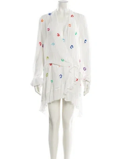 Pre-owned Rococo Sand Floral Print Knee-length Dress In Neutral