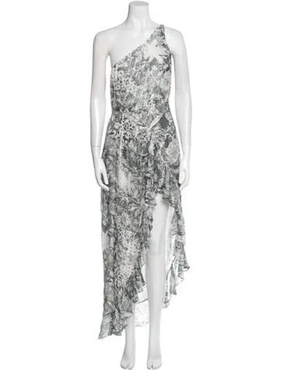 Pre-owned Rococo Sand Floral Print Knee-length Dress In White
