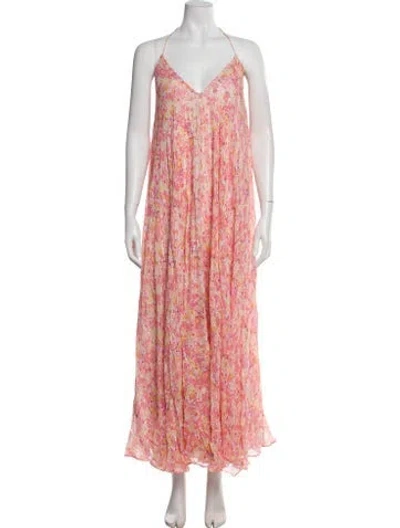 Pre-owned Rococo Sand Floral Print Long Dress