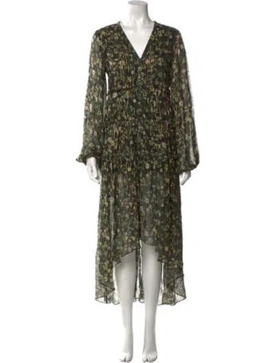 Pre-owned Rococo Sand Floral Print Long Dress