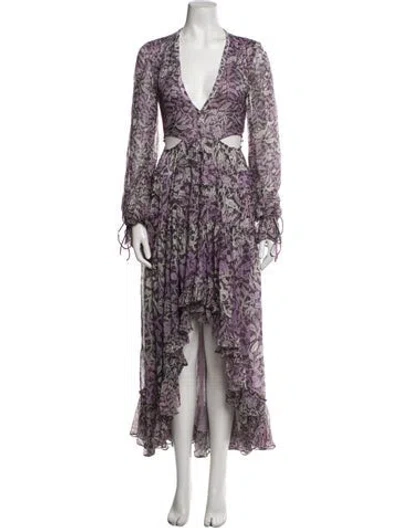 Pre-owned Rococo Sand Floral Print Long Dress