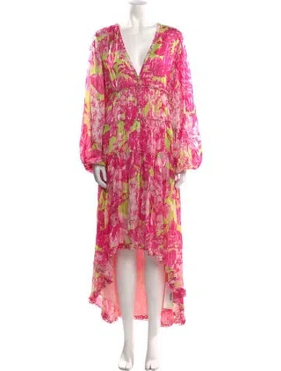 Pre-owned Rococo Sand Floral Print Long Dress