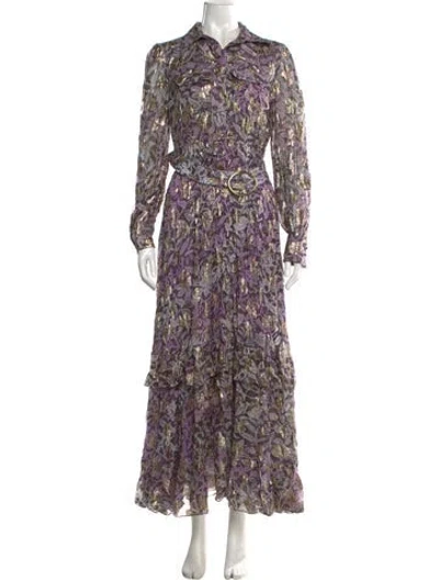 Pre-owned Rococo Sand Floral Print Long Dress